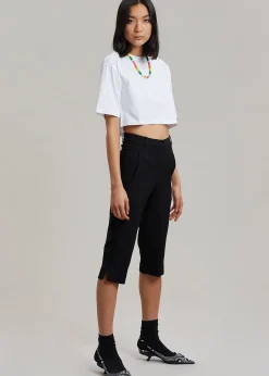 The Frankie Shop Karina Cropped T-Shirt White Sale