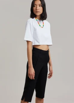 The Frankie Shop Karina Cropped T-Shirt White Sale