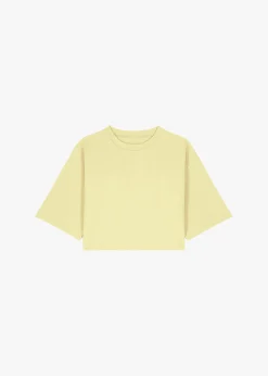 The Frankie Shop Karina Cropped T-Shirt Yellow Best
