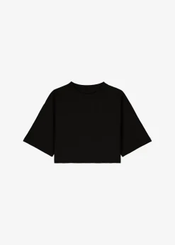 The Frankie Shop Karina Cropped T-Shirt Black