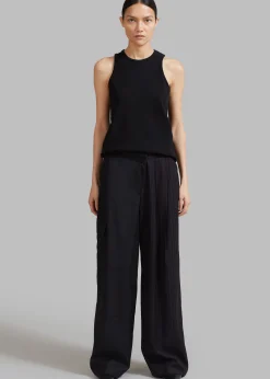 The Frankie Shop Karsyn Contrast Pinstripe Pants Black Sale