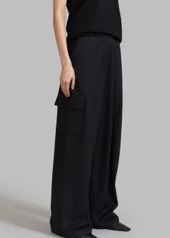 The Frankie Shop Karsyn Contrast Pinstripe Pants Black Sale