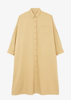 The Frankie Shop Kason Oversized Shirt Dress Sahara