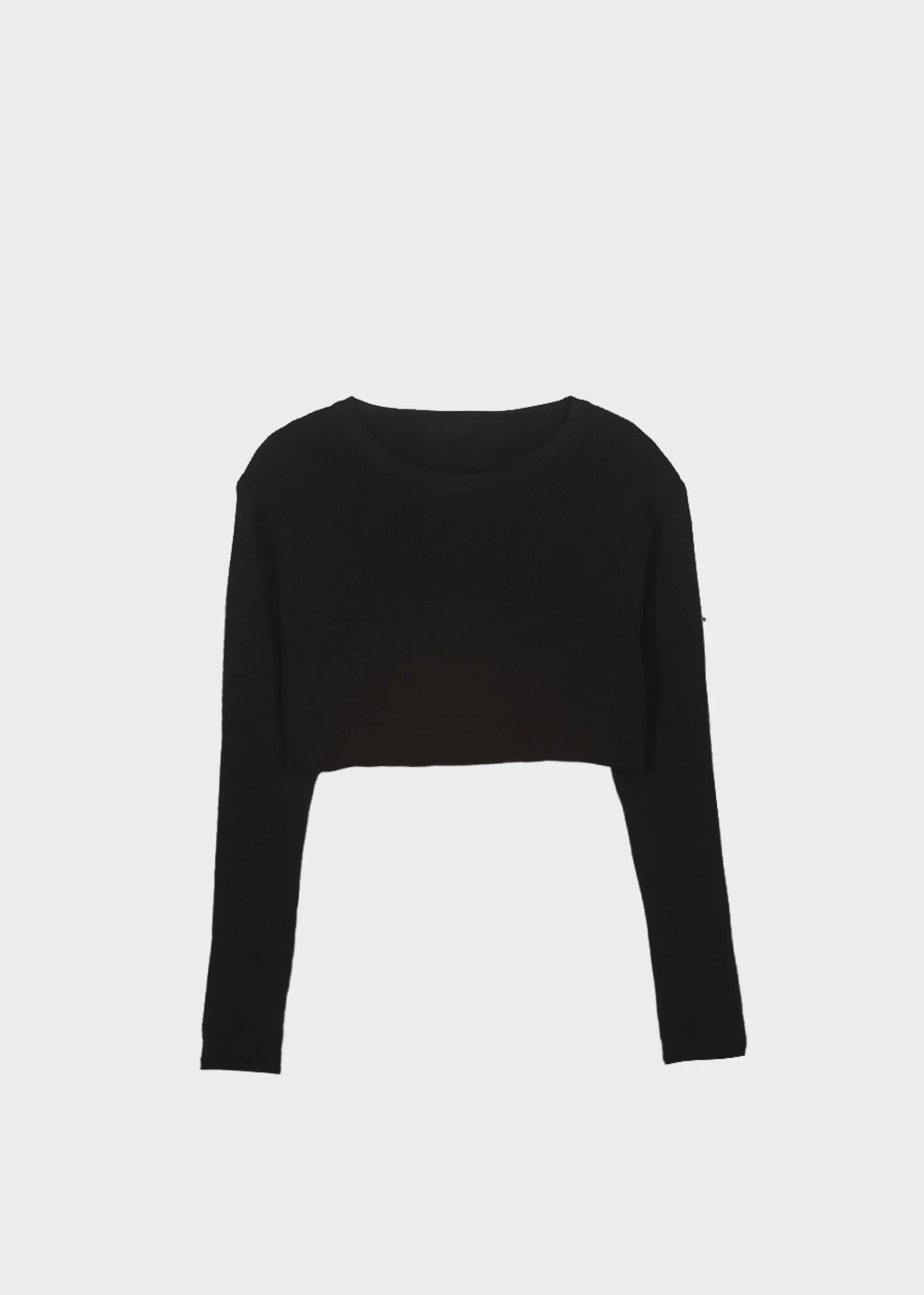 The Frankie Shop Kaz Cropped Knit Top Black Hot