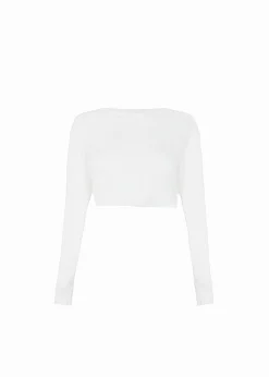 The Frankie Shop Kaz Cropped Knit Top White Online