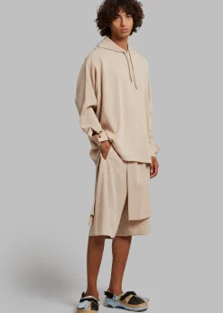 The Frankie Shop Keanu Light Wrap Shorts Natural Clearance