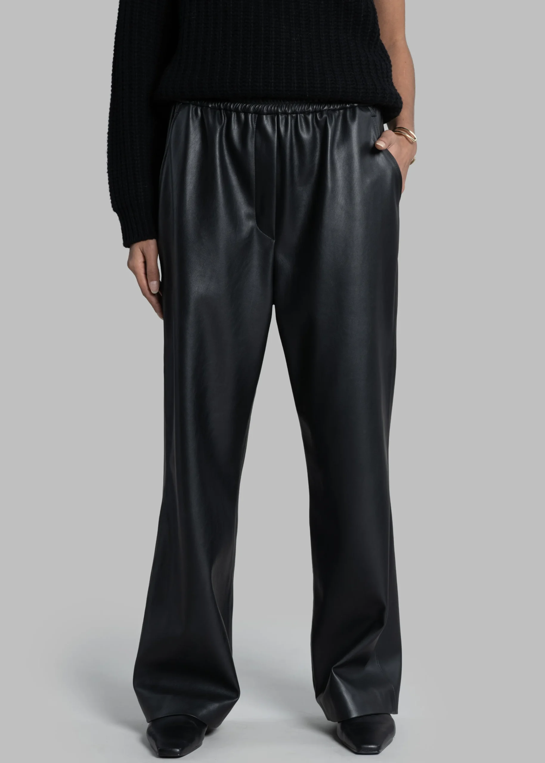 The Frankie Shop Kelan Faux Leather Pants Black Hot