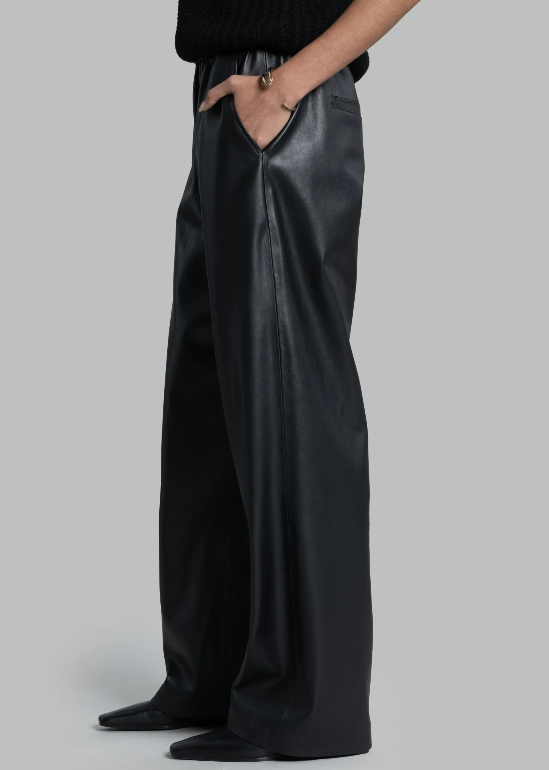 The Frankie Shop Kelan Faux Leather Pants Black Hot