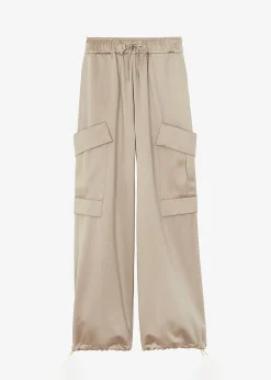 The Frankie Shop Kemp Silky Cargo Pants Bronze Outlet