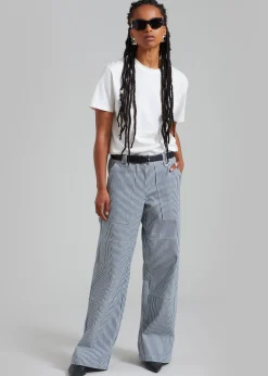 The Frankie Shop Kendall Pants Blue Stripe New