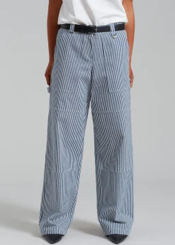 The Frankie Shop Kendall Pants Blue Stripe New