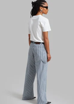 The Frankie Shop Kendall Pants Blue Stripe New