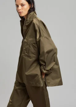 The Frankie Shop Kevin Anorak Jacket Khaki Brown Sale