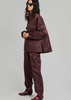 The Frankie Shop Kevin Track Pants Burgundy Best