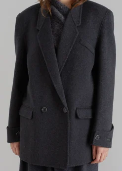 The Frankie Shop Kian Wool Blazer Charcoal Outlet