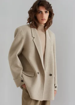 The Frankie Shop Kian Wool Blazer Beige Online