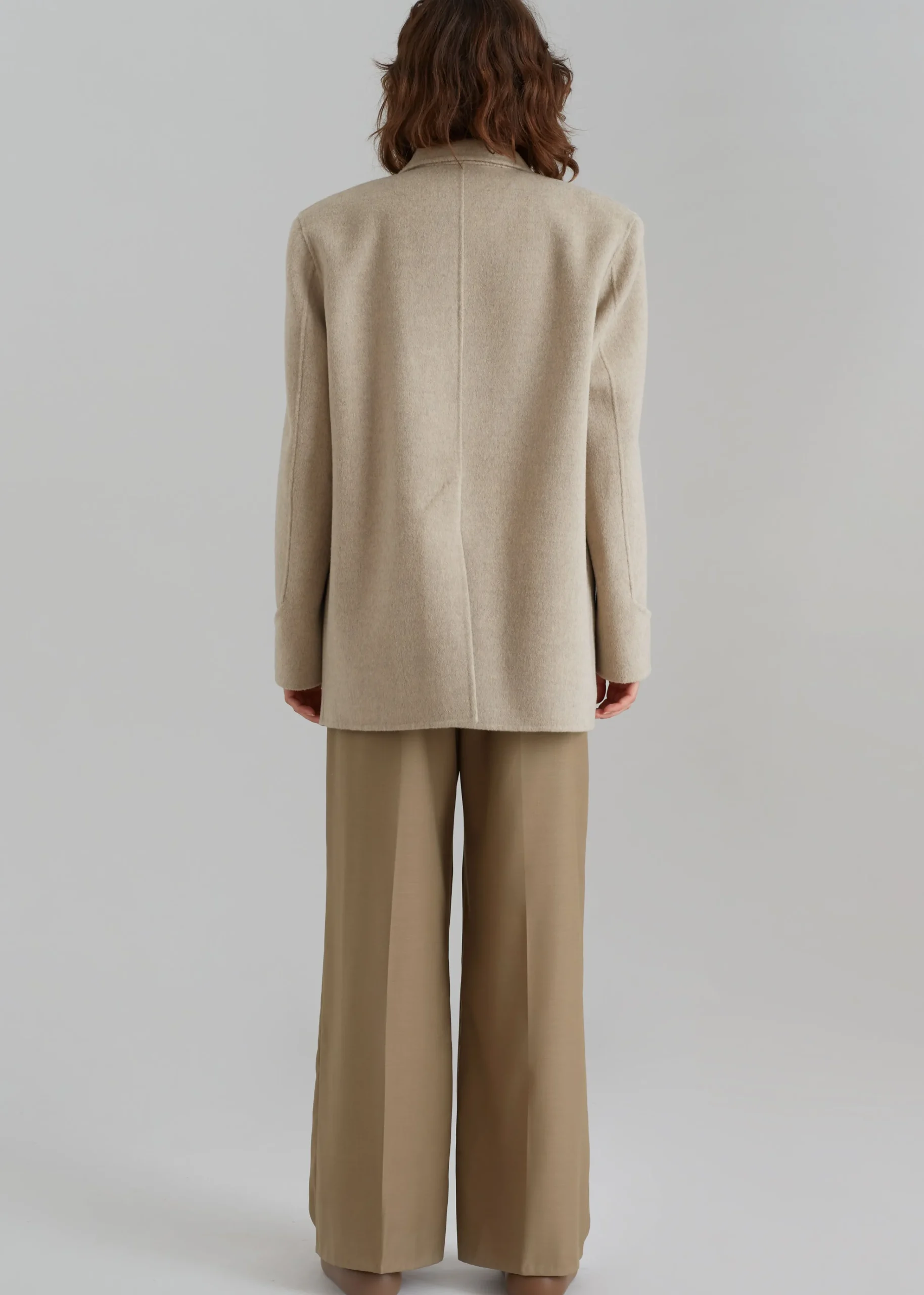 The Frankie Shop Kian Wool Blazer Beige Online