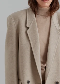 The Frankie Shop Kian Wool Blazer Beige Online