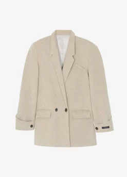 The Frankie Shop Kian Wool Blazer Beige Online