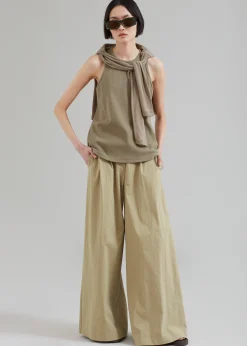 The Frankie Shop Kiel Wide Pants Pale Khaki Best