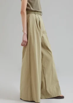 The Frankie Shop Kiel Wide Pants Pale Khaki Best