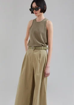 The Frankie Shop Kiel Wide Pants Pale Khaki Best