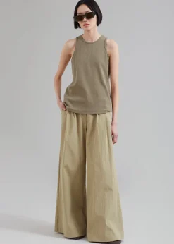 The Frankie Shop Kiel Wide Pants Pale Khaki Best