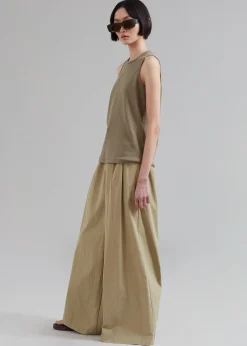 The Frankie Shop Kiel Wide Pants Pale Khaki Best