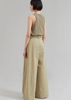 The Frankie Shop Kiel Wide Pants Pale Khaki Best
