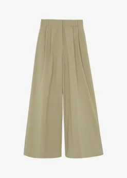 The Frankie Shop Kiel Wide Pants Pale Khaki Best