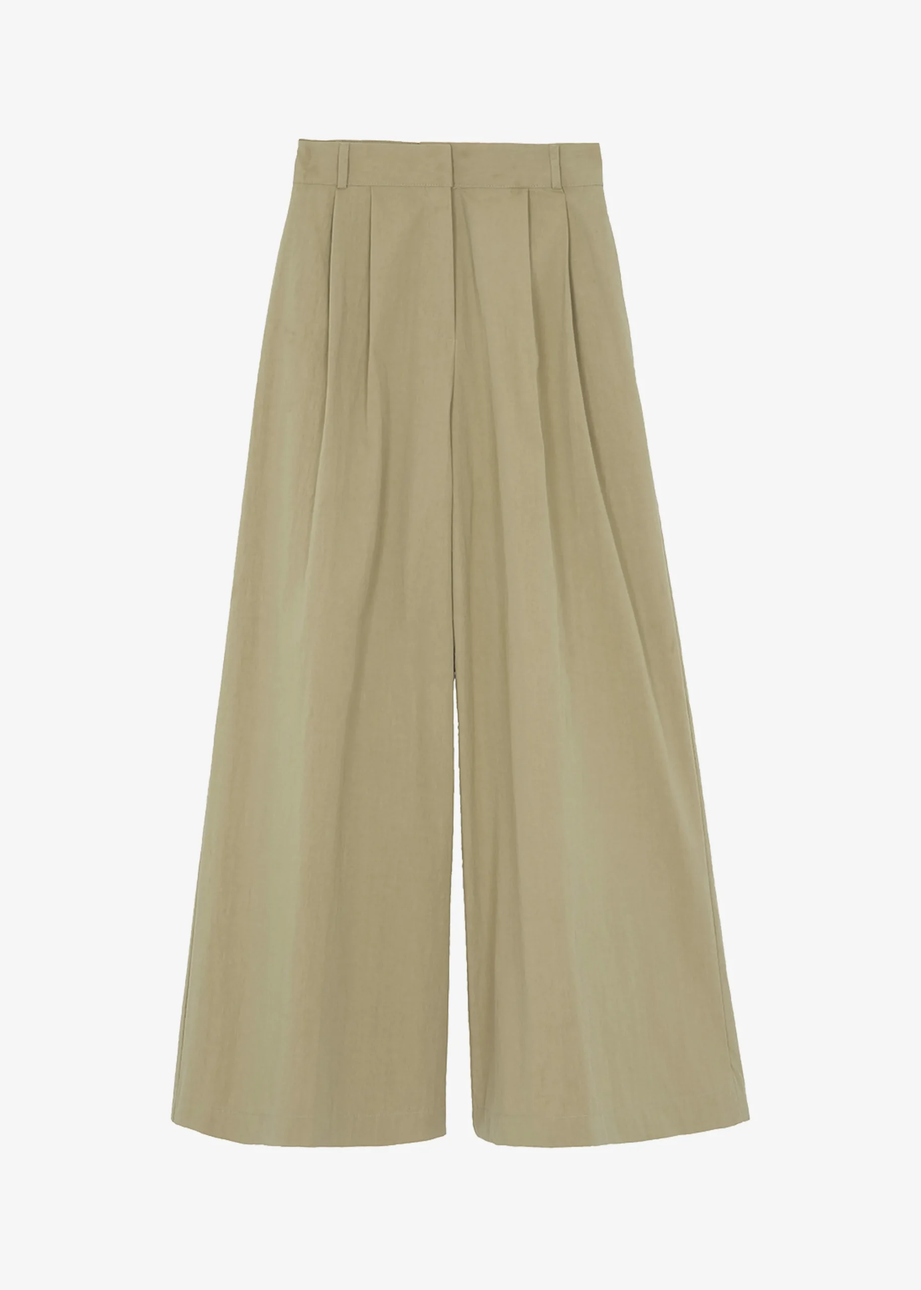 The Frankie Shop Kiel Wide Pants Pale Khaki Best