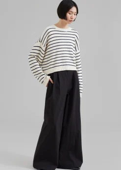 The Frankie Shop Kiel Wide Pants Black Sale