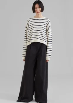 The Frankie Shop Kiel Wide Pants Black Sale