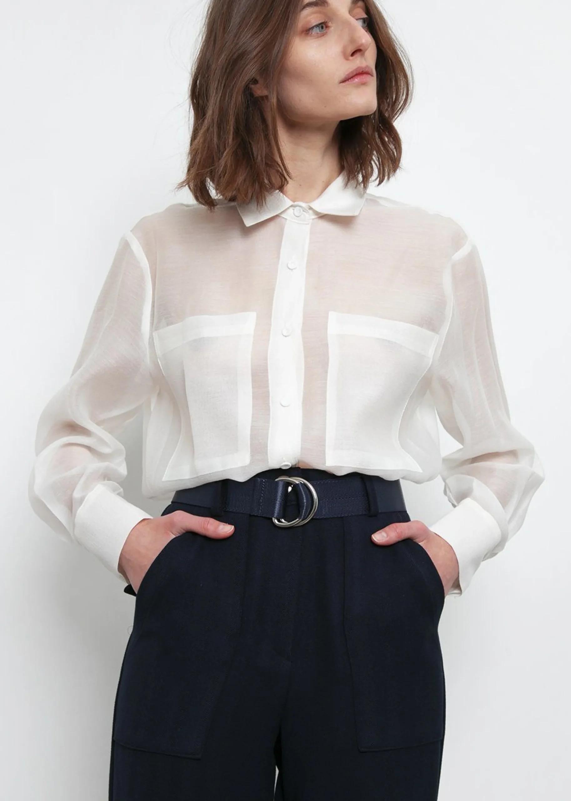 The Frankie Shop Kier Blouse Off White New