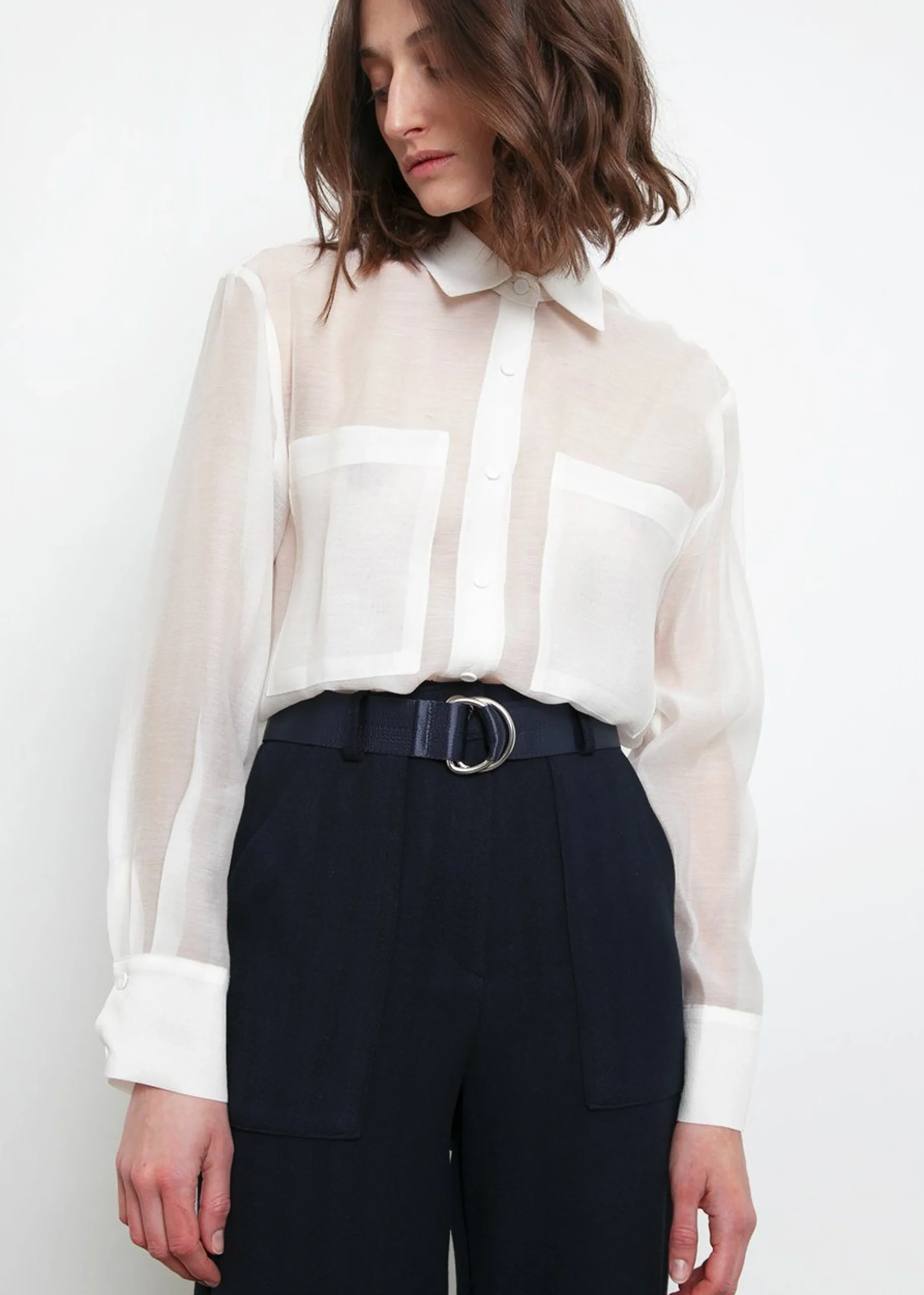 The Frankie Shop Kier Blouse Off White New