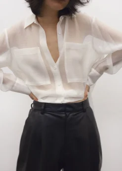 The Frankie Shop Kier Blouse Off White New