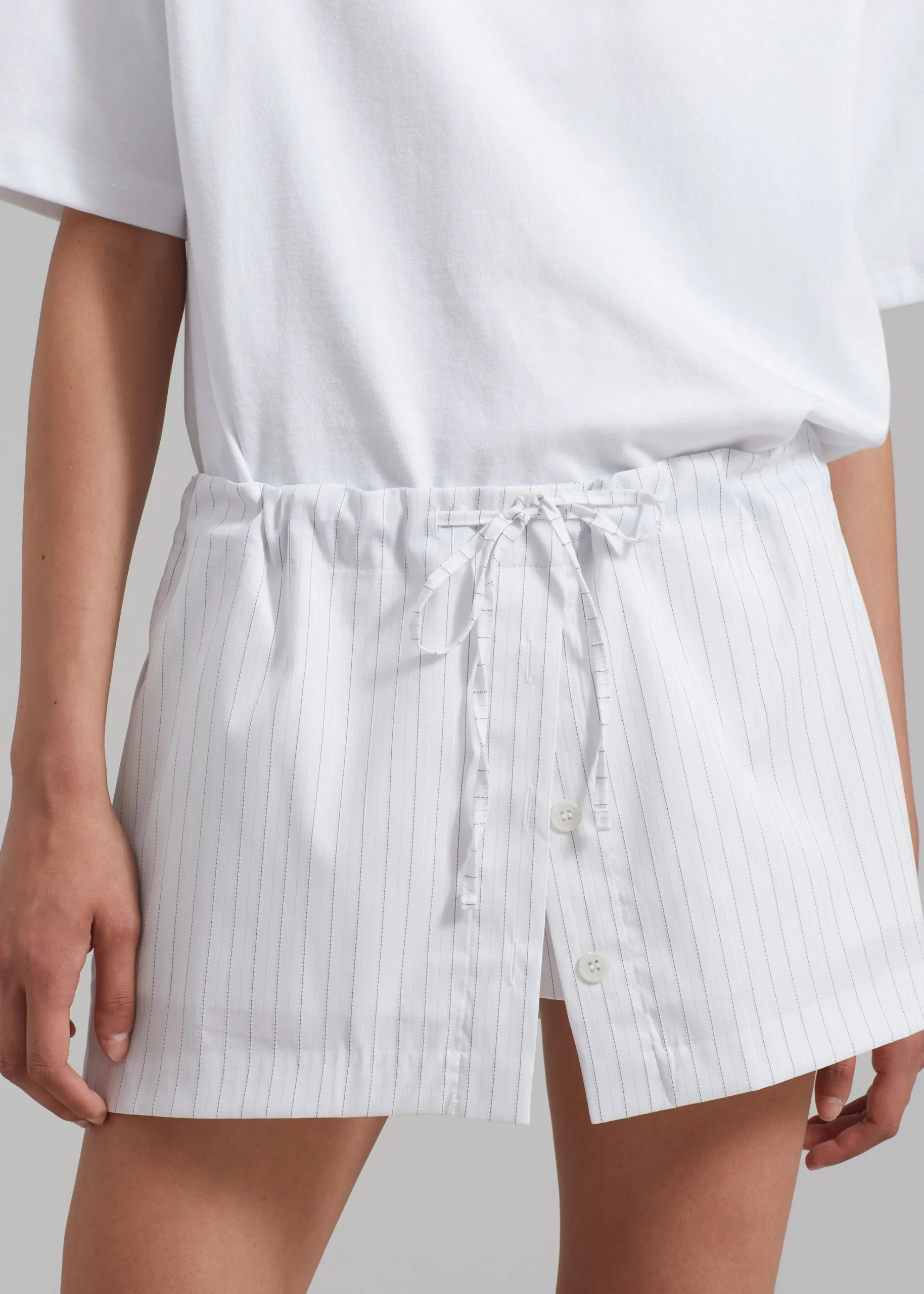 The Frankie Shop Kinsley Skort White Stripe Outlet