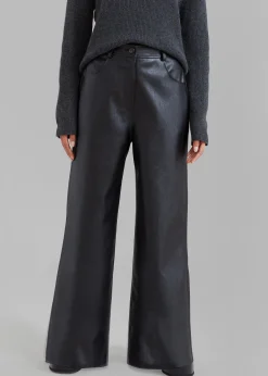 The Frankie Shop Kira Wide Pants Black Sale