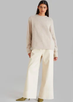 The Frankie Shop Kira Wide Pants Beige New