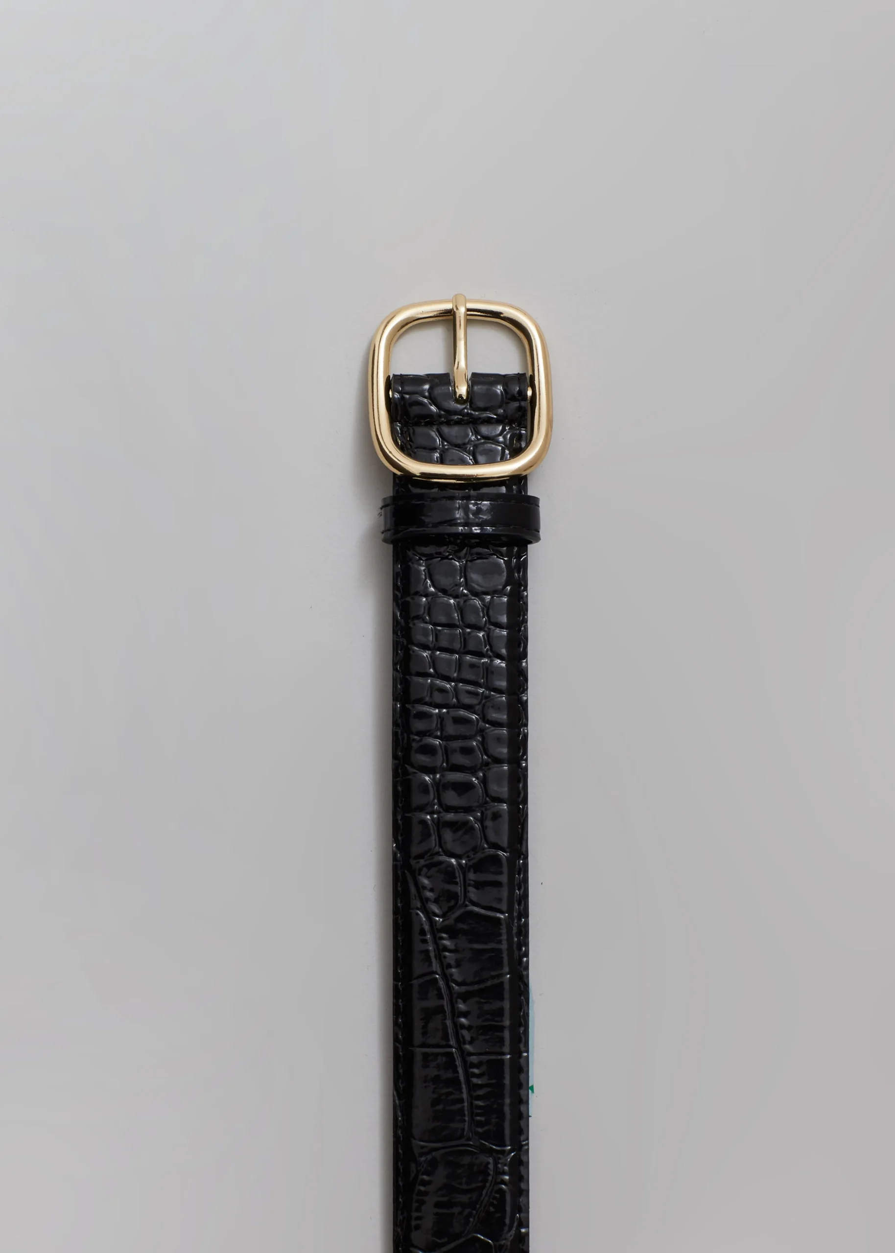 The Frankie Shop Kyron Croc-Effect Belt Black Hot