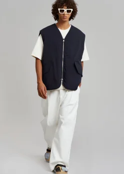 The Frankie Shop Lant Reversible Vest Navy New