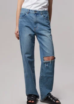 The Frankie Shop Laon Ripped Jeans Worn Wash Discount