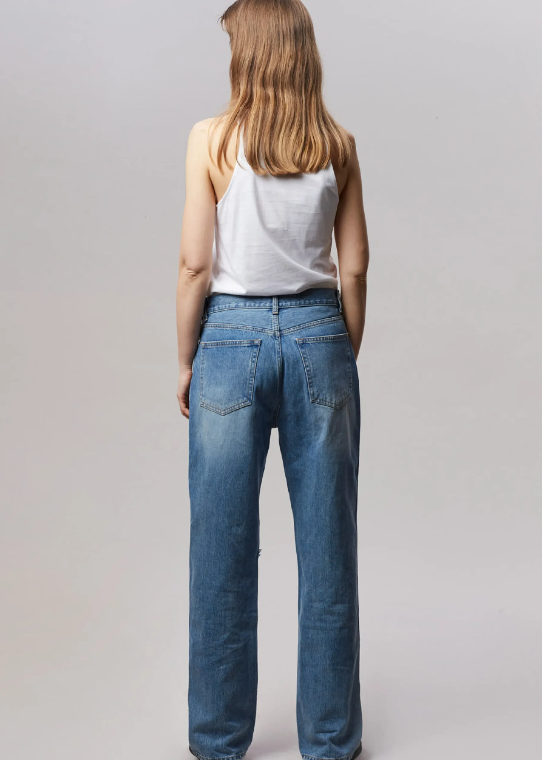 The Frankie Shop Laon Ripped Jeans Worn Wash Discount