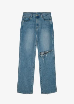 The Frankie Shop Laon Ripped Jeans Worn Wash Discount