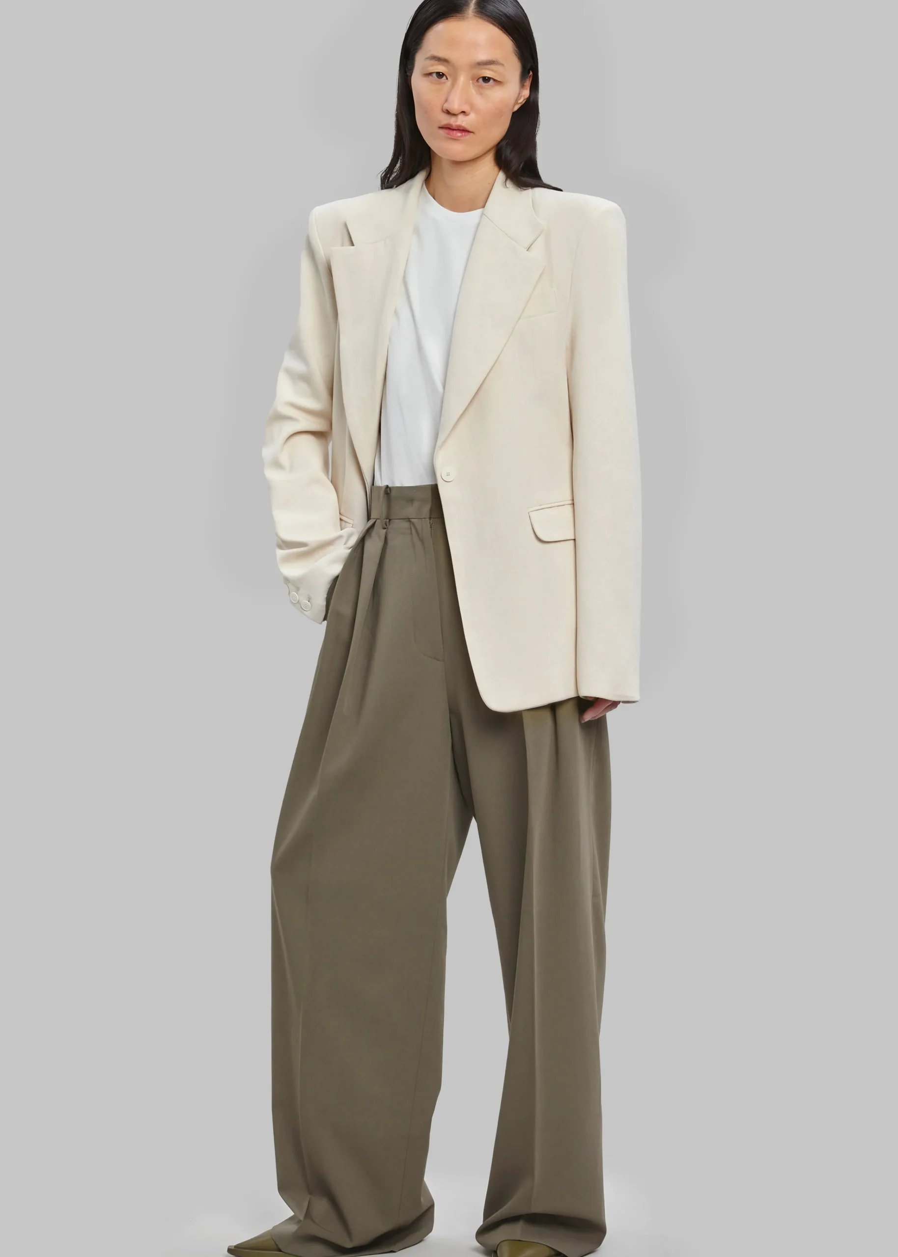 The Frankie Shop Lasla Blazer Cream New