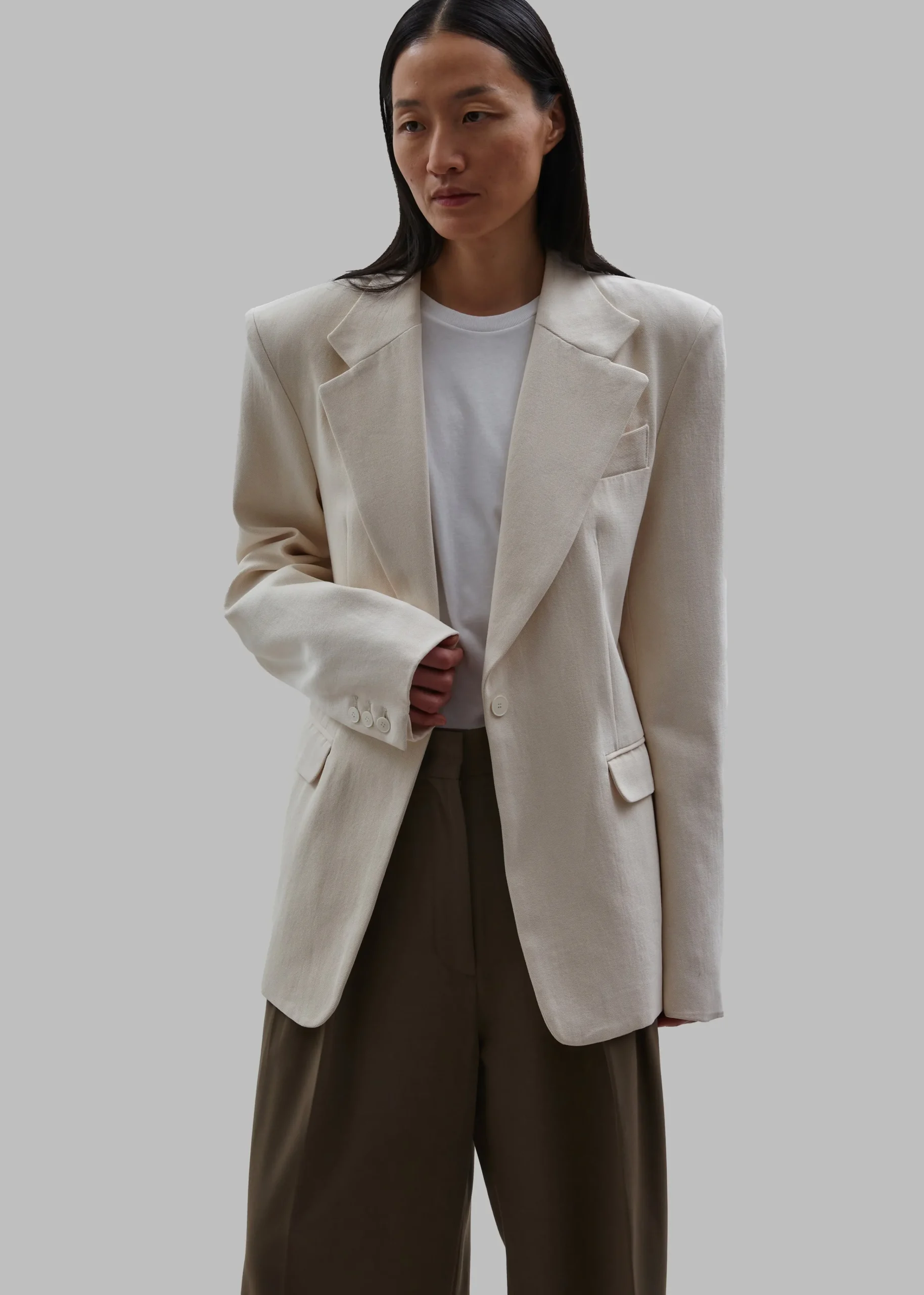 The Frankie Shop Lasla Blazer Cream New