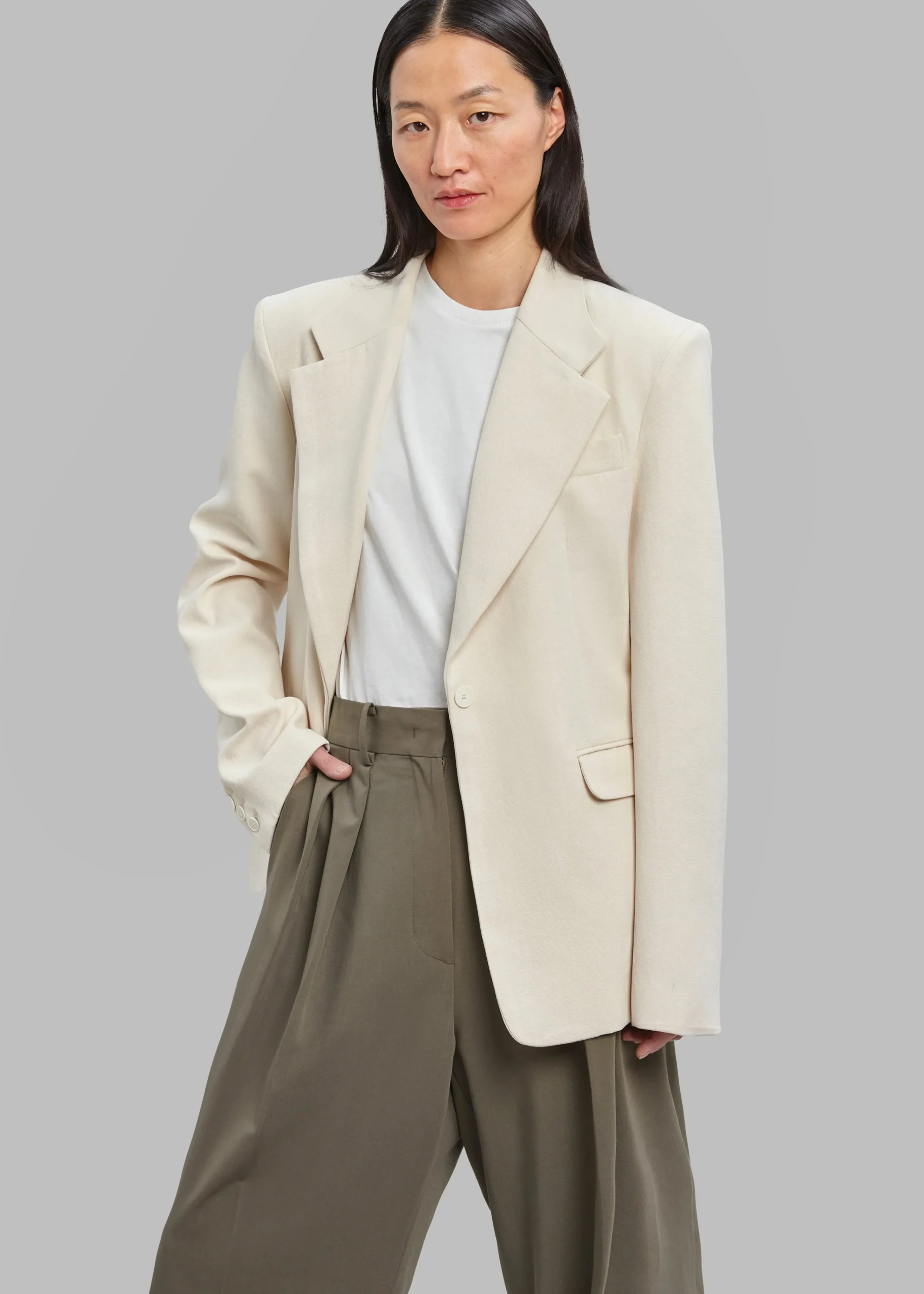 The Frankie Shop Lasla Blazer Cream New