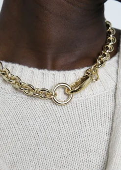 The Frankie Shop Laura Lombardi Cable Chain Necklace Gold Hot