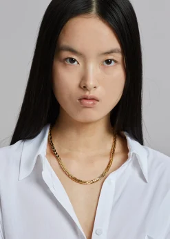 The Frankie Shop Laura Lombardi Greca Necklace Gold Discount