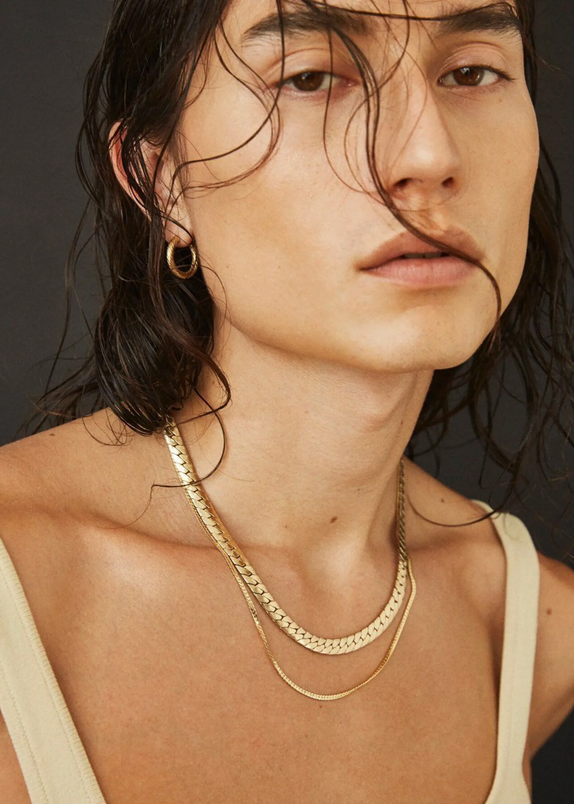 The Frankie Shop Laura Lombardi Piatta Necklace Gold